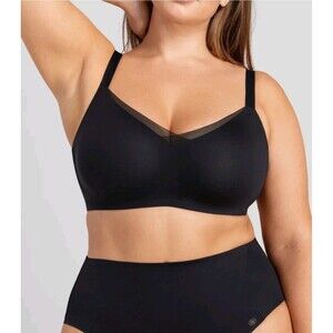 Honeylove Liftwear Crossover Wireless Bra in Vamp Black - Size 2X